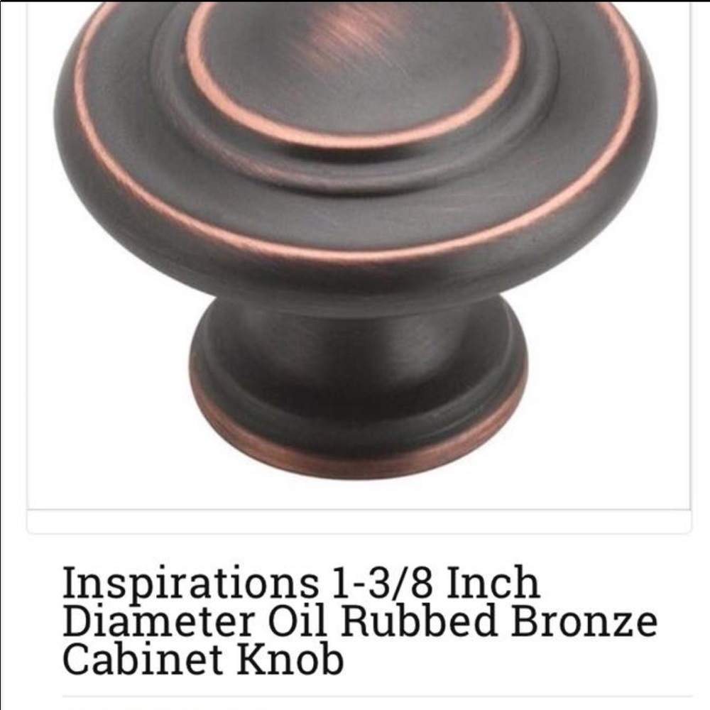 Amerock 1 3/8in Oil Rubbed Bronze Drawer Pulls 40